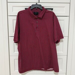 Bugatchi Men’s Red Patterned Polo Shirt Like New